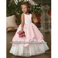 Jolie blanche avec fauteuils roses Flowergirl Robes filles 1009